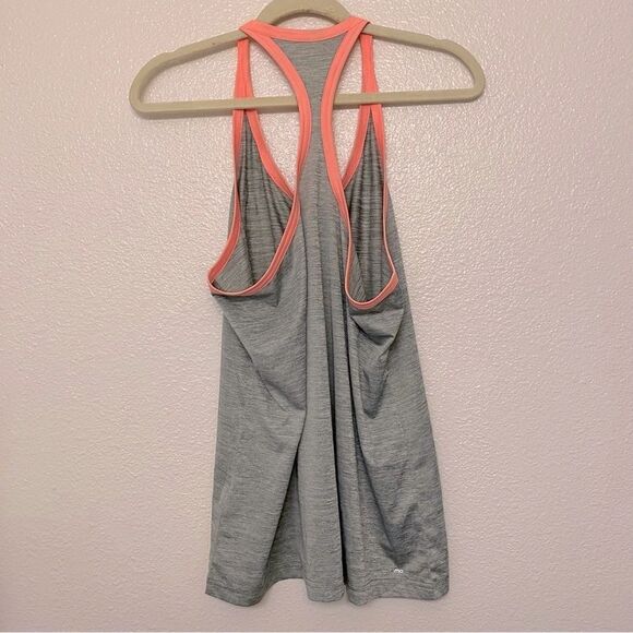 Adidas Racer back gray peach pink trim,  tank top loose fit climalite-size L - Picture 2 of 10